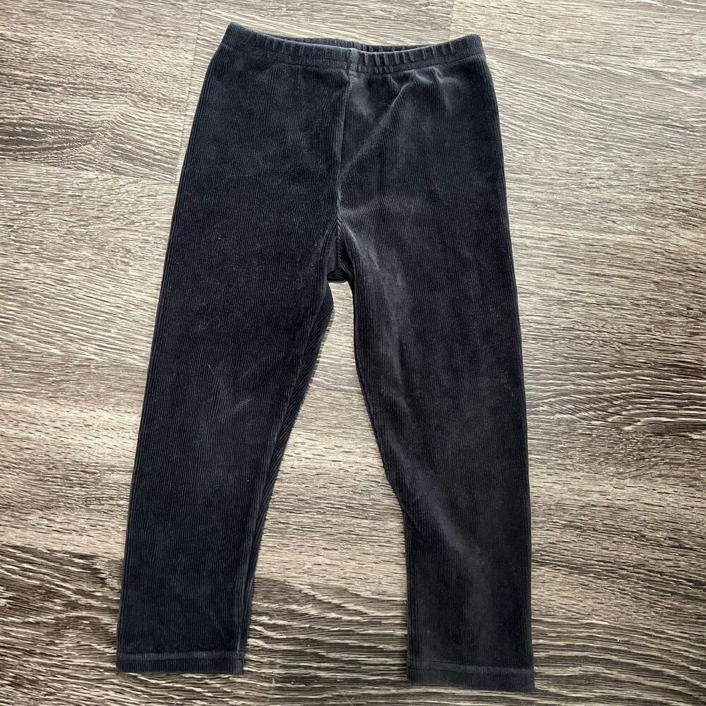 Gymboree Vintage 2004 Black Pants Leggings Size 3T Ribbed Pull On Y2K